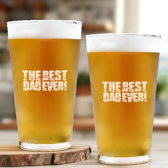 The Best Dad Ever Coolest Daddy in the World Love Glass Cups