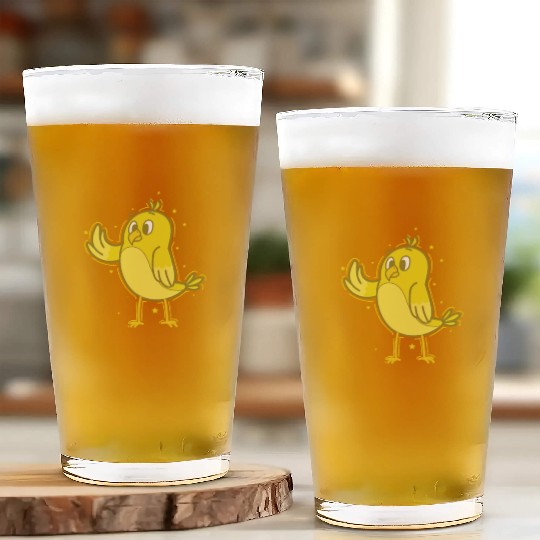 Canary waving Glass Cups