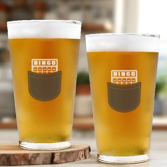 Fake Pocket Bingo Player Glass Cups