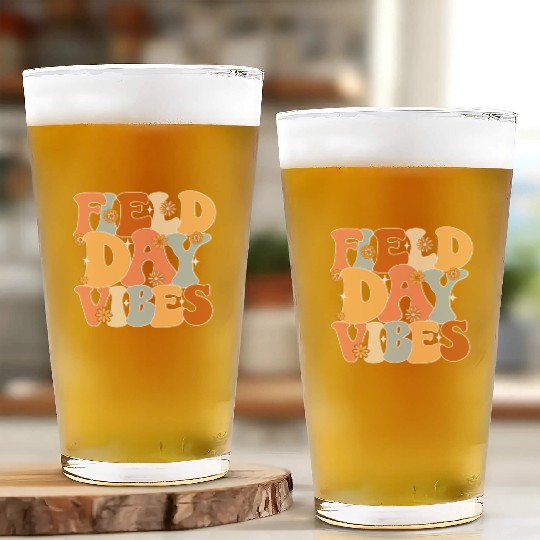 Field Day Vibes Outdoor Sunshine Flowers Glass Cups