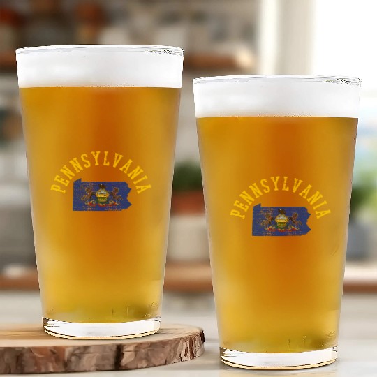Embrace Your Roots with Pennsylvania Patriot Flag Glass Cups