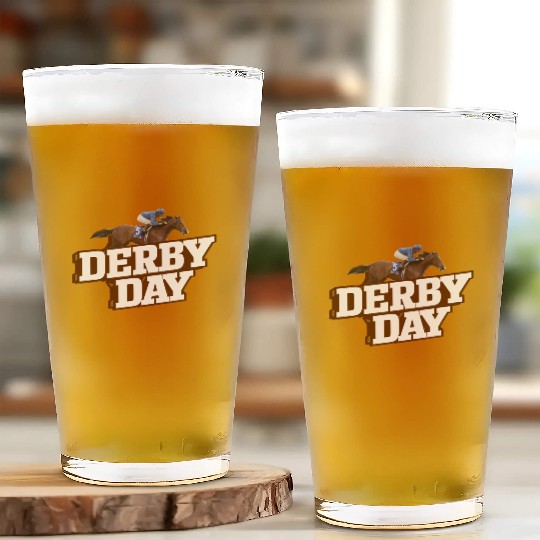 DERBY DAY DESIGN HORSE RACING DERBY Glass Cups