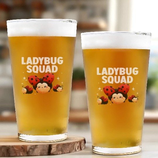 Cute Ladybug Squad Art Insect Ladybug Lover Glass Cups