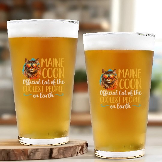 Maine Cat Breed Pet Cat of the Coolest People Glass Cups