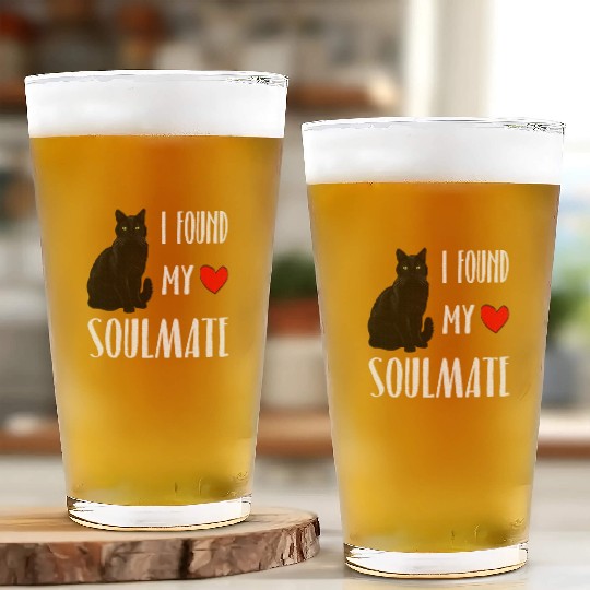 I Found My Soulmate Bombay Cat Lover Best Friend Glass Cups
