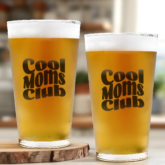 Cool moms club gift present for mama mothersday Glass Cups