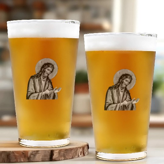 Scary Knight Clothing Catholic Praying Glass Cups