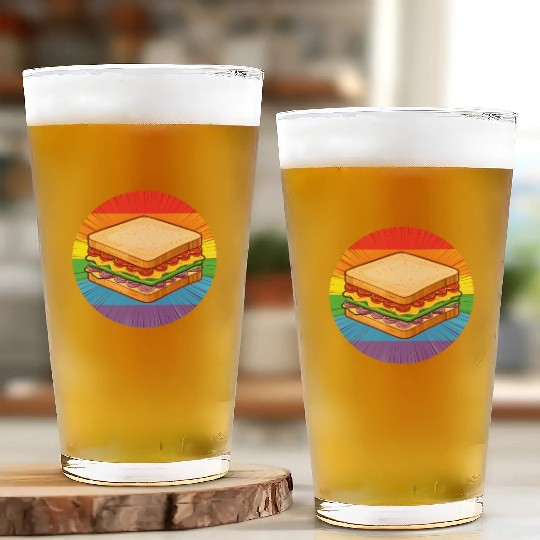 LGBTQ Sandwich Glass Cups