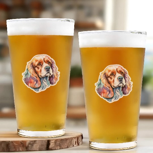 American Cocker Spaniel Watercolor Glass Cups