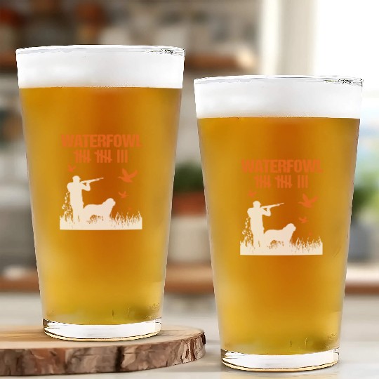 Funny Waterfowl Hunting Score Card Duck Hunting Glass Cups