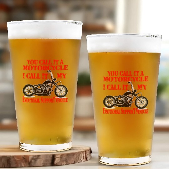 Emotional Support Motorcycle LIKE US ON FACEBOOK Glass Cups