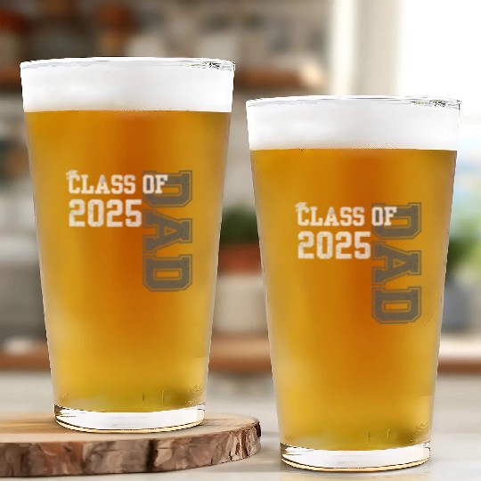Senior Dad 2025 Proud Dad Of Class Of 2025 Senior Glass Cups