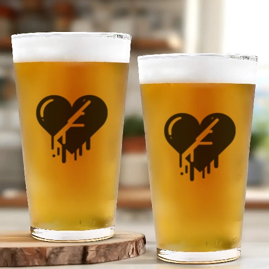 Heart broken hearts vector path15 Glass Cups