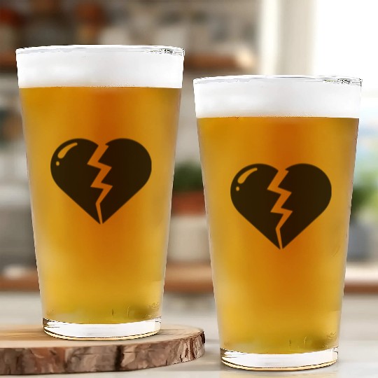 Heart broken hearts vector path16 Glass Cups