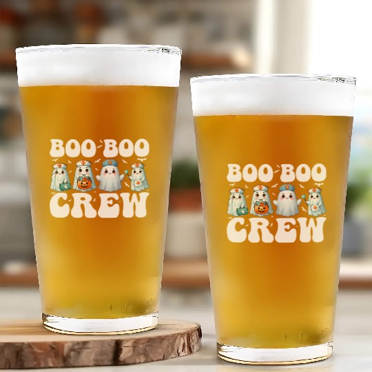 Boo Boo Crew Nurse Gifts Funny Halloween Costume Glass Cups