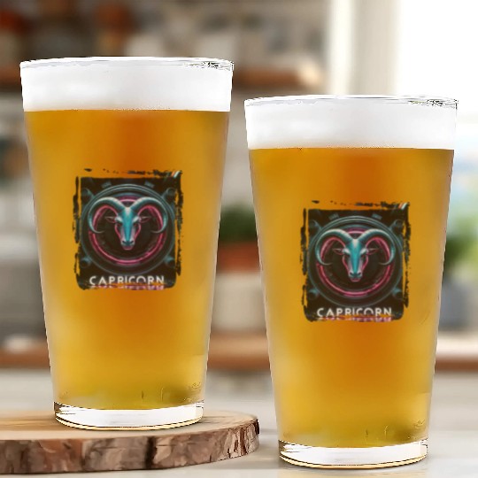 Zodiac sign Capricorn in cyberpunk era Future Glass Cups