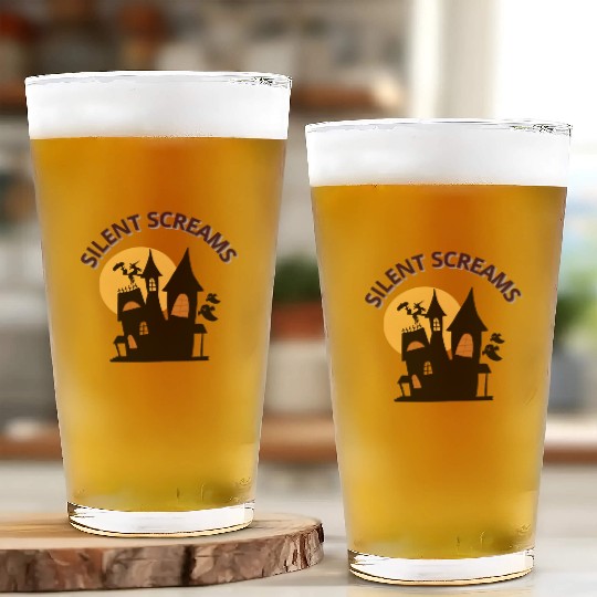 Whispers of the Haunted House Design Glass Cups