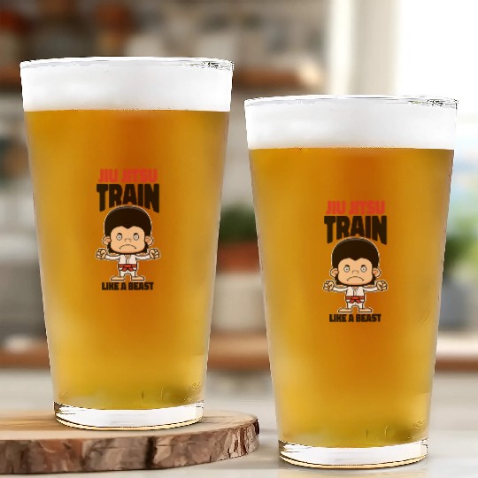 Train like a Beast Jiu Jitsu 5 Glass Cups