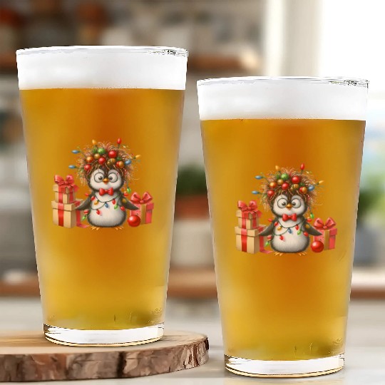 Christmas Merry Christmas For Gift Penguin Glass Cups