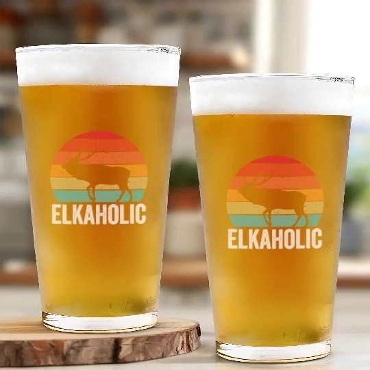 Elk Hunting Elkaholic Hunters Glass Cups