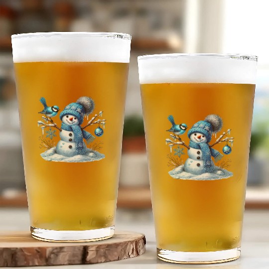 Snowman Christmas, Funny Snowman Glass Cups