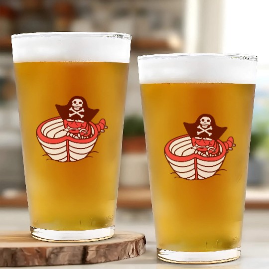 Funny Worm Caterpillar Pirate Sweet Paddle Rowing Glass Cups