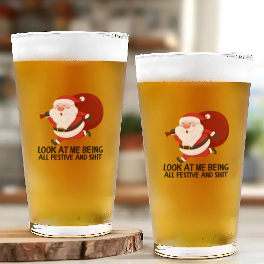 Look At Me Being All Festive And Shit Glass Cups