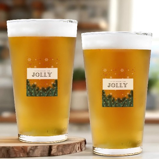 'Tis The Season To Be Jolly Glass Cups