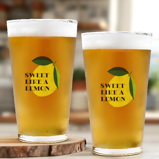 Sweet like a lemon Fruit Citrus Yellow Summer Glass Cups