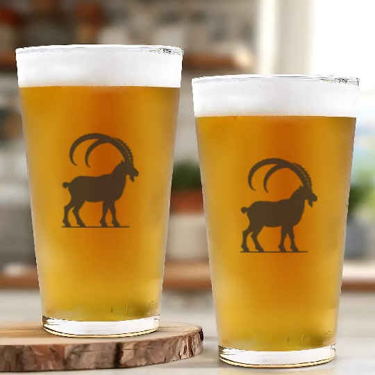 Majestic Capricorn - Silhouette Style Glass Cups