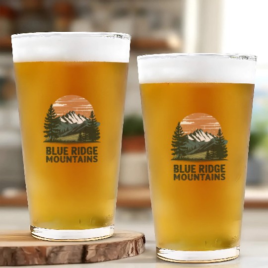 Blue ridge mountains Glass Cups