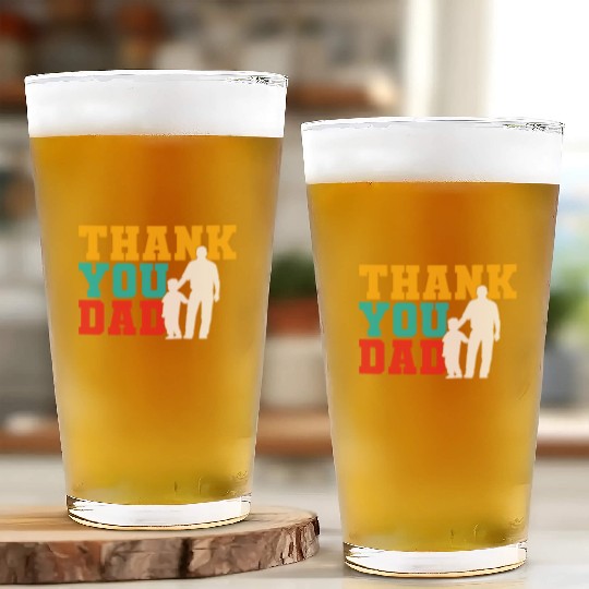 Thank You Dad Glass Cups