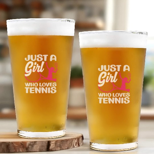 Just A Girl Who Loves Tennis Passion Glass Cups
