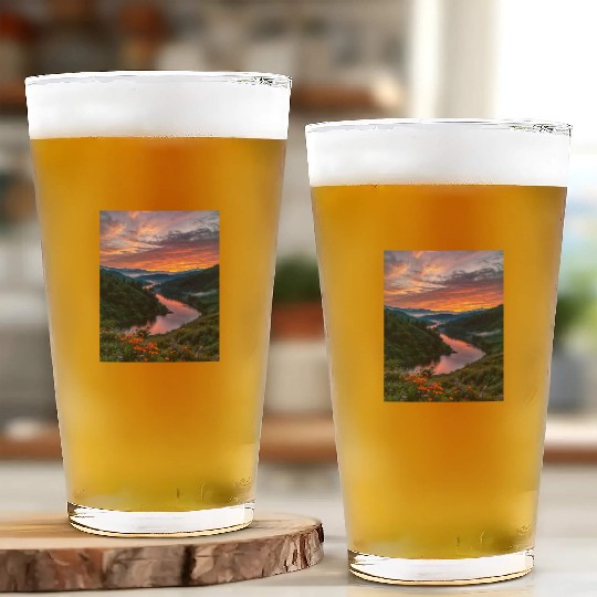 Twilight Riverbend Glass Cups