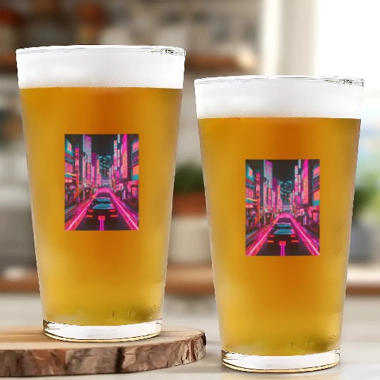 Synthwave 3 Glass Cups