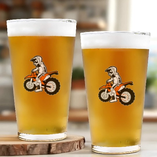 Rider MX Motocross character racing sport Glass Cups