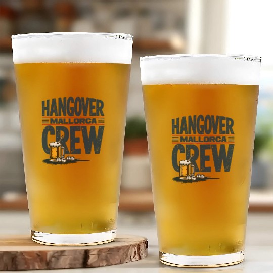 Hangover Crew Mallorca Party Glass Cups party animal
