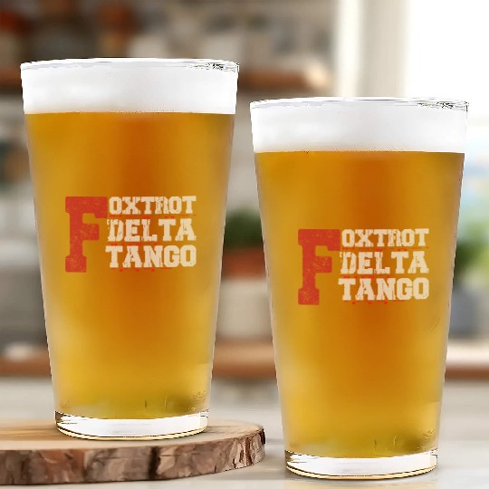 Foxtrot Delta Tango: A Funny Military Code Glass Cups