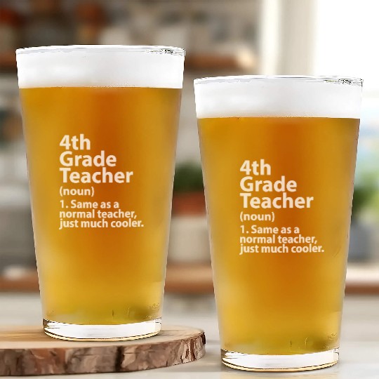 4th grade teacher definition Glass Cups