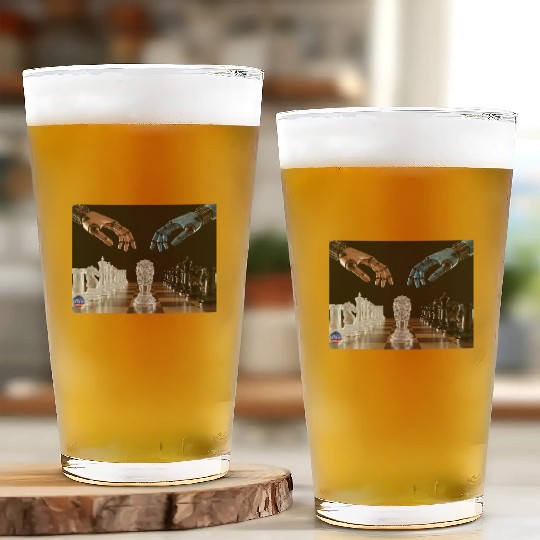 Crystal Robotic Chess Clash Glass Cups