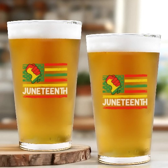 Freedom Day Juneteenth Black And Proud Glass Cups