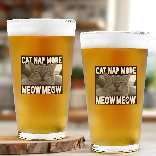 Cute Sleeping Kitty - Meow Meow Glass Cups