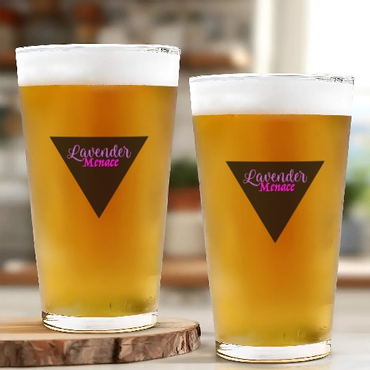 Lavender Menace Black Triangle Glass Cups