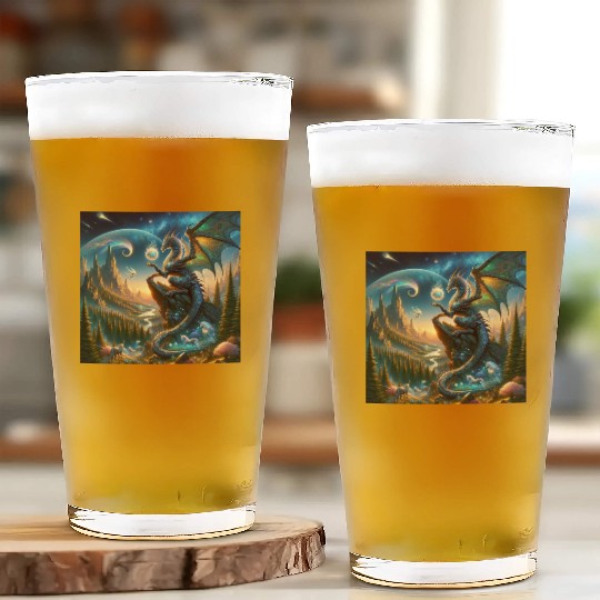 Dragons Domain Fantasy Landscap Glass Cups
