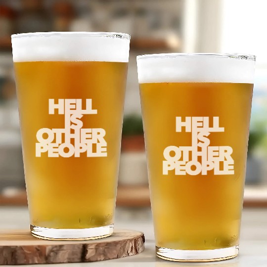 Hell is other people individual creative artist Glass Cups