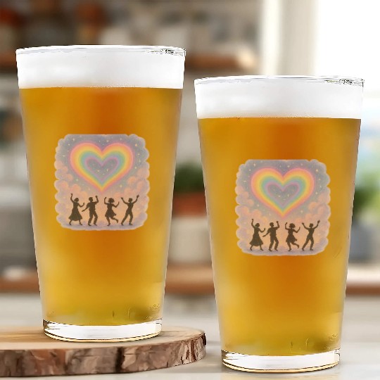 20250702 1417 Rainbow Heart Dance simple compos Glass Cups