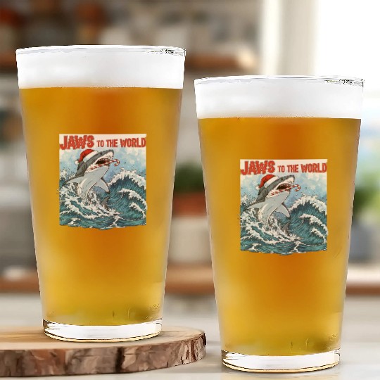 Jaws to the World – Christmastime Shark Attack Glass Cups