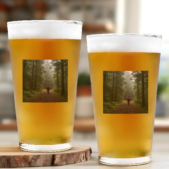 Enchanted Forest Nature Scene Glass Cups