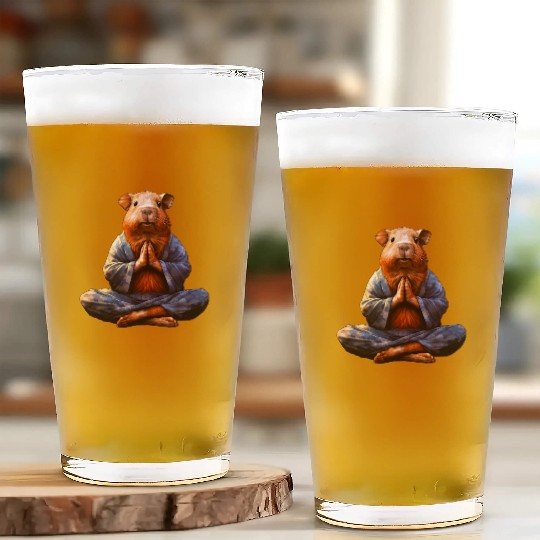 Yoga guinea pig Glass Cups
