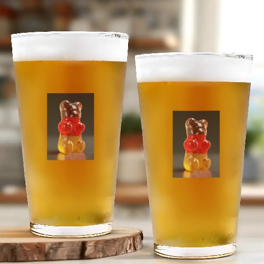 Transparent German Gummy Bear Glass Cups